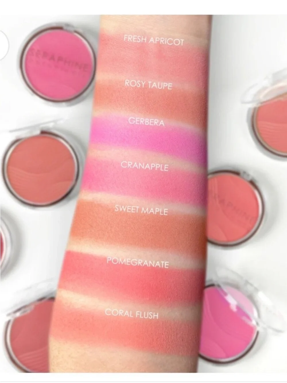 Seraphine Botanicals Tea + Rose Streak-Free Satin Blush Pomegranate Color - NWT